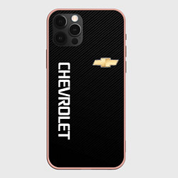 Чехол для iPhone 12 Pro Max Chevrolet, цвет: 3D-светло-розовый