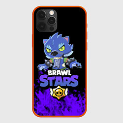 Чехол для iPhone 12 Pro Max Brawl stars leon оборотень, цвет: 3D-красный