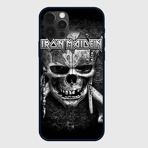 Чехол iPhone 12 Pro Max Iron Maiden / 3D-Черный – фото 1