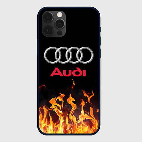 Чехол iPhone 12 Pro Max AUDI / 3D-Черный – фото 1