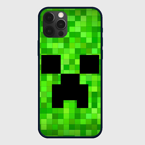 Чехол iPhone 12 Pro Max MINECRAFT / 3D-Черный – фото 1