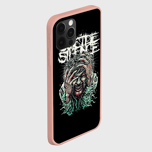 Чехол iPhone 12 Pro Max Suicide silence / 3D-Светло-розовый – фото 2