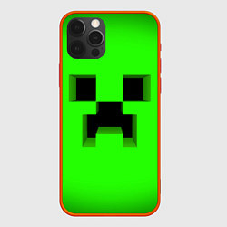 Чехол для iPhone 12 Pro Max MINECRAFT, цвет: 3D-красный