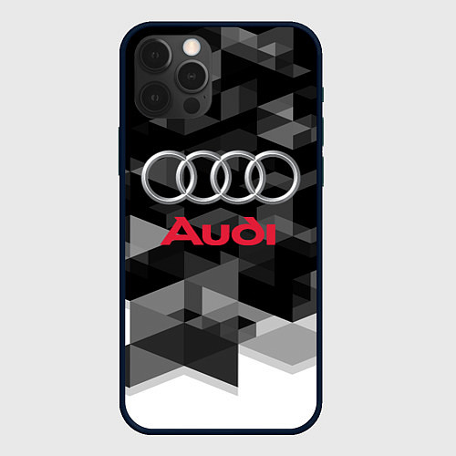 Чехол iPhone 12 Pro Max AUDI / 3D-Черный – фото 1