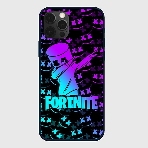 Чехол iPhone 12 Pro Max FORTNITE X MARSHMELLO / 3D-Черный – фото 1