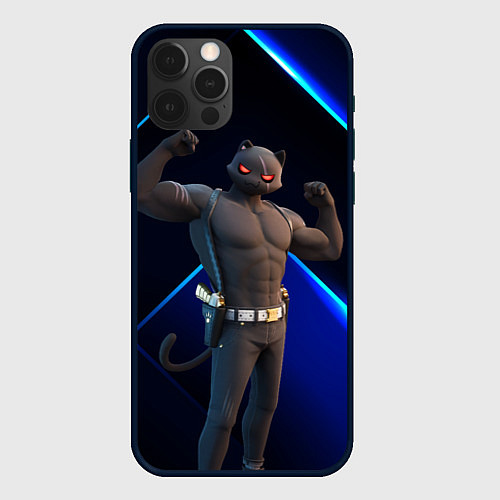 Чехол iPhone 12 Pro Max Fortnite Meowscles Shadow / 3D-Черный – фото 1