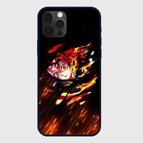 Чехол iPhone 12 Pro Max KIMETSU NO YAIBA / 3D-Черный – фото 1