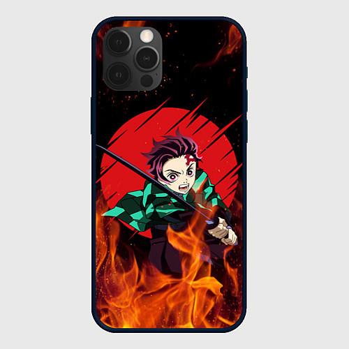 Чехол iPhone 12 Pro Max KIMETSU NO YAIBA / 3D-Черный – фото 1