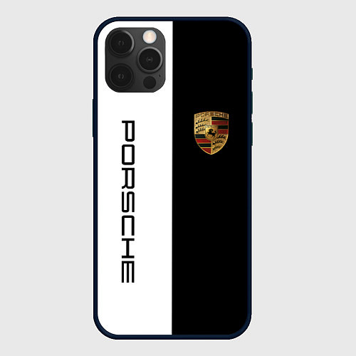 Чехол iPhone 12 Pro Max PORSCHE / 3D-Черный – фото 1