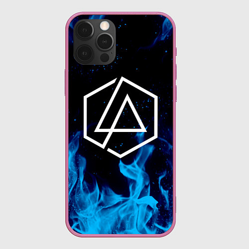 Чехол iPhone 12 Pro Max LINKIN PARK / 3D-Малиновый – фото 1