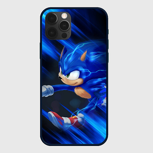 Чехол iPhone 12 Pro Max SONIC / 3D-Черный – фото 1