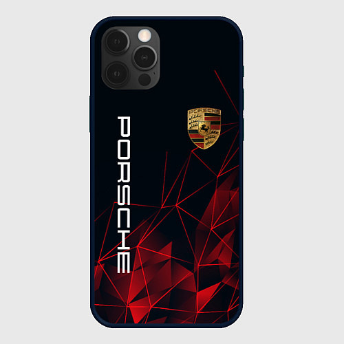 Чехол iPhone 12 Pro Max PORSCHE / 3D-Черный – фото 1