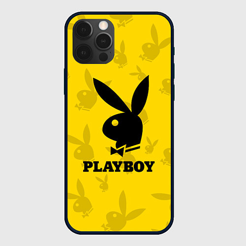 Чехол iPhone 12 Pro Max PLAYBOY / 3D-Черный – фото 1