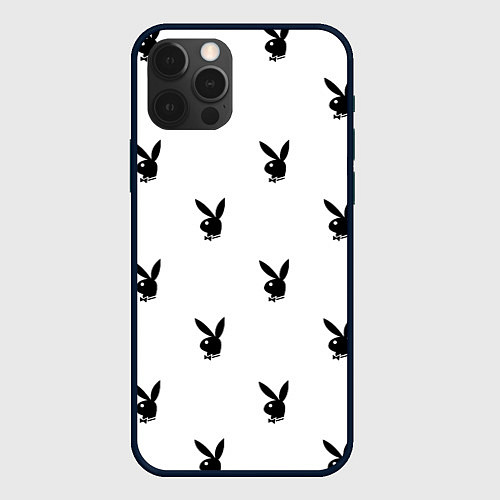 Чехол iPhone 12 Pro Max PLAYBOY / 3D-Черный – фото 1