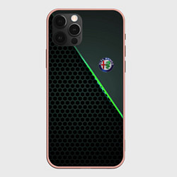 Чехол для iPhone 12 Pro Max Alfa Romeo, цвет: 3D-светло-розовый