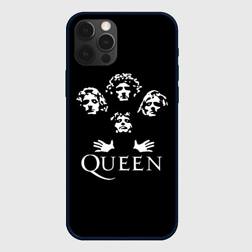 Чехол iPhone 12 Pro Max QUEEN НА СПИНЕ / 3D-Черный – фото 1