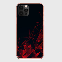 Чехол для iPhone 12 Pro Max RED STRIPES, цвет: 3D-светло-розовый