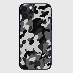 Чехол для iPhone 12 Pro Max ГОРОДСКОЙ КАМУФЛЯЖ, цвет: 3D-черный