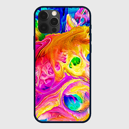 Чехол iPhone 12 Pro Max TIE DYE / 3D-Черный – фото 1