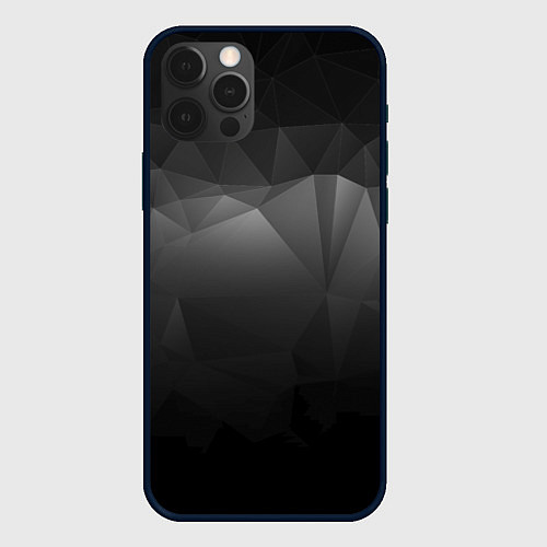 Чехол iPhone 12 Pro Max GRAY GEOMETRY / 3D-Черный – фото 1