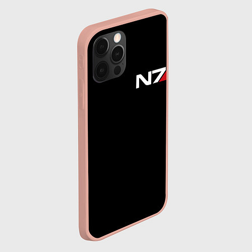 Чехол iPhone 12 Pro Max MASS EFFECT N7 / 3D-Светло-розовый – фото 2