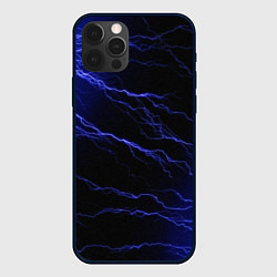 Чехол для iPhone 12 Pro Max МОЛНИИ, цвет: 3D-черный