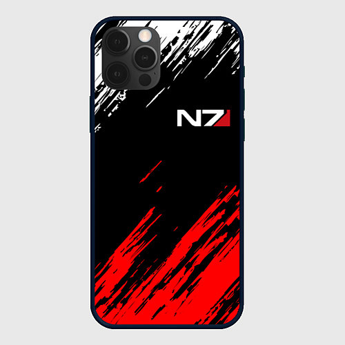 Чехол iPhone 12 Pro Max MASS EFFECT N7 / 3D-Черный – фото 1