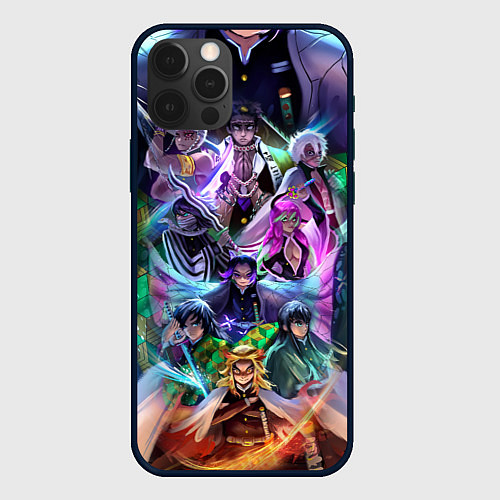 Чехол iPhone 12 Pro Max KIMETSU NO YAIBA / 3D-Черный – фото 1