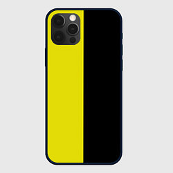 Чехол для iPhone 12 Pro Max BLACK YELLOW, цвет: 3D-черный
