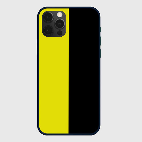 Чехол iPhone 12 Pro Max BLACK YELLOW / 3D-Черный – фото 1