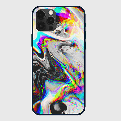 Чехол iPhone 12 Pro Max DIGITAL ABSTRACT GLITCH / 3D-Черный – фото 1