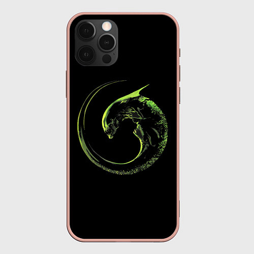 Чехол iPhone 12 Pro Max ЧУЖОЙ / 3D-Светло-розовый – фото 1