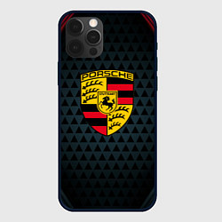 Чехол для iPhone 12 Pro Max PORSCHE, цвет: 3D-черный