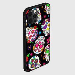 Чехол для iPhone 12 Pro Max Шальные черепа, цвет: 3D-черный — фото 2