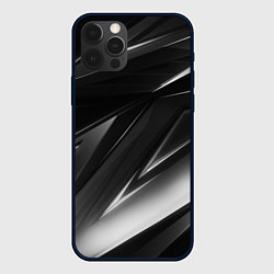 Чехол iPhone 12 Pro Max GEOMETRY STRIPES BLACK & WHITE