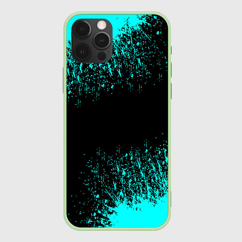 Чехол iPhone 12 Pro Max Краска / 3D-Салатовый – фото 1
