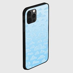 Чехол для iPhone 12 Pro Max Очень светлые голубые облака, цвет: 3D-черный — фото 2