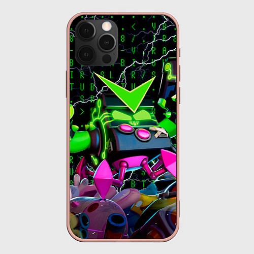 Чехол iPhone 12 Pro Max Brawl Stars Virus 8-Bit / 3D-Светло-розовый – фото 1