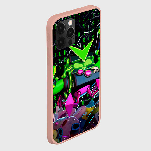 Чехол iPhone 12 Pro Max Brawl Stars Virus 8-Bit / 3D-Светло-розовый – фото 2