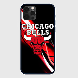 Чехол для iPhone 12 Pro Max CHICAGO BULLS, цвет: 3D-черный