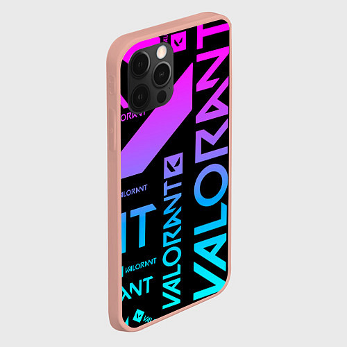 Чехол iPhone 12 Pro Max Valorant / 3D-Светло-розовый – фото 2
