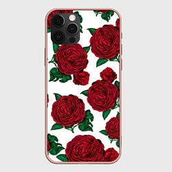 Чехол для iPhone 12 Pro Max Винтажные розы, цвет: 3D-светло-розовый