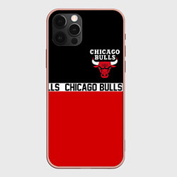 Чехол для iPhone 12 Pro Max CHICAGO BULLS, цвет: 3D-светло-розовый