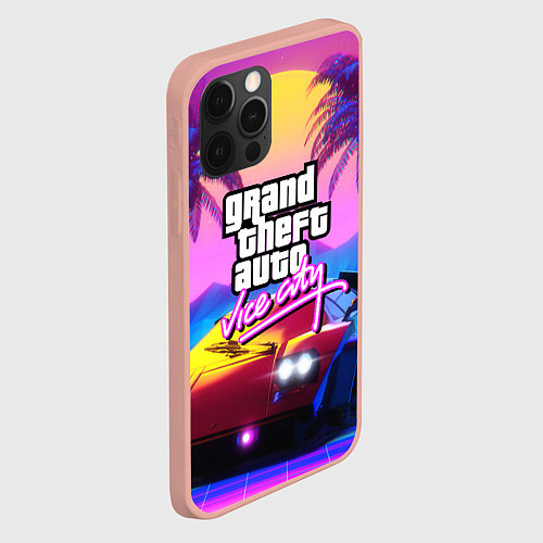 Чехол iPhone 12 Pro Max GTA 2020 / 3D-Светло-розовый – фото 2