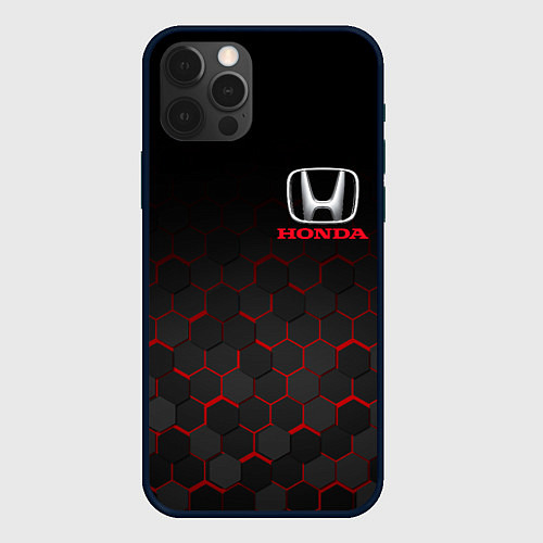 Чехол iPhone 12 Pro Max HONDA / 3D-Черный – фото 1