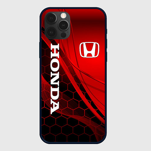 Чехол iPhone 12 Pro Max HONDA / 3D-Черный – фото 1