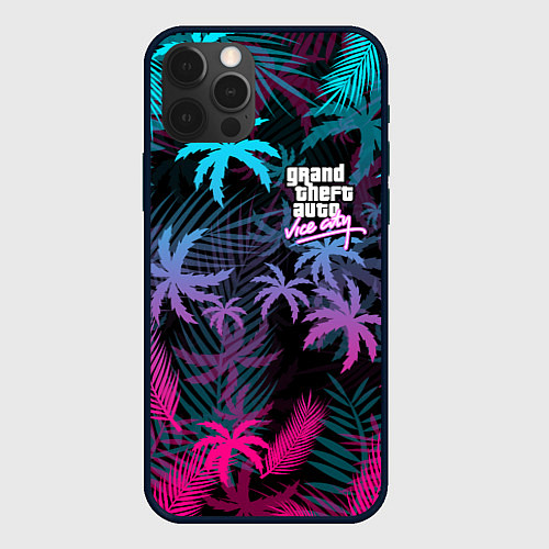 Чехол iPhone 12 Pro Max GTA VICE CITY / 3D-Черный – фото 1