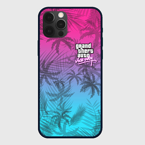 Чехол iPhone 12 Pro Max GTA VICE CITY / 3D-Черный – фото 1