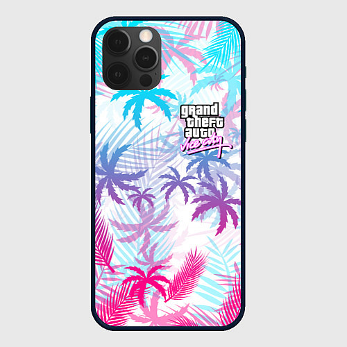 Чехол iPhone 12 Pro Max GTA VICE CITY / 3D-Черный – фото 1