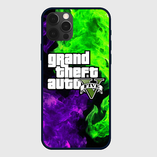 Чехол iPhone 12 Pro Max GTA 5 / 3D-Черный – фото 1